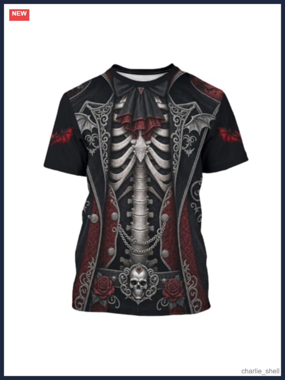 Mens Pirate Costume Graphic Tee Treasure Hunter Halloween Cosplay Shirt